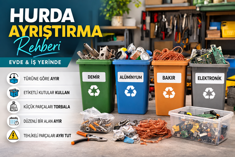 Evde veya iş yerinde hurdaları ayırmanın ve biriktirmenin yolları. - İstanbul/Kartal | Güncel Fiyatlar, Yerinde Alım ve Profesyonel Rehber